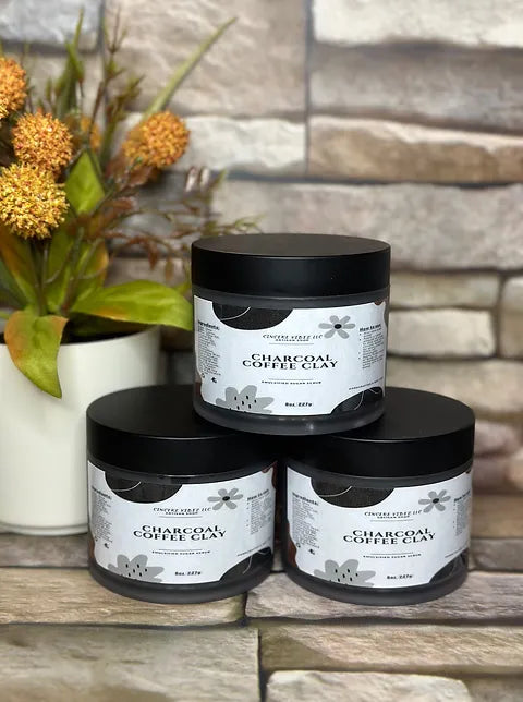 Charcoal Coffee Clay: Emulsified Sugar Scrub