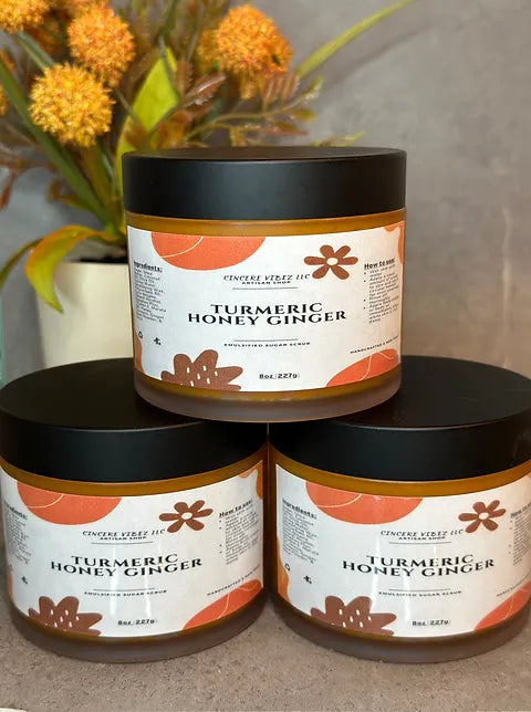 Turmeric Honey Ginger: Emulsified Sugar Scrub