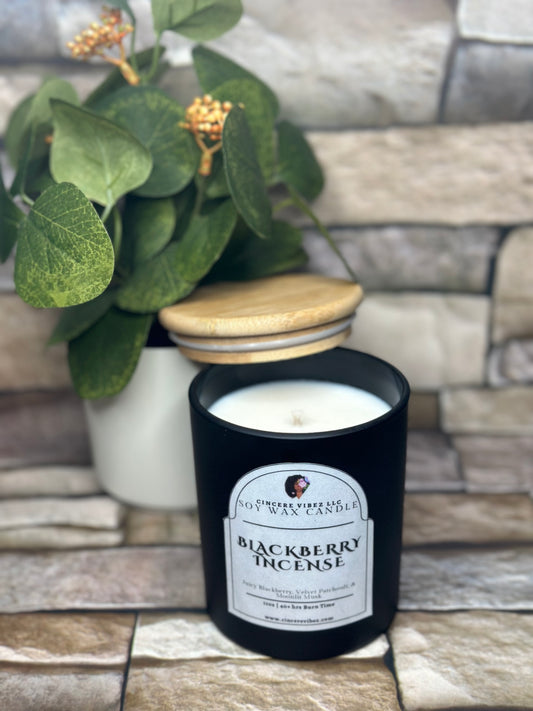 Blackberry Incense: Soy Candle