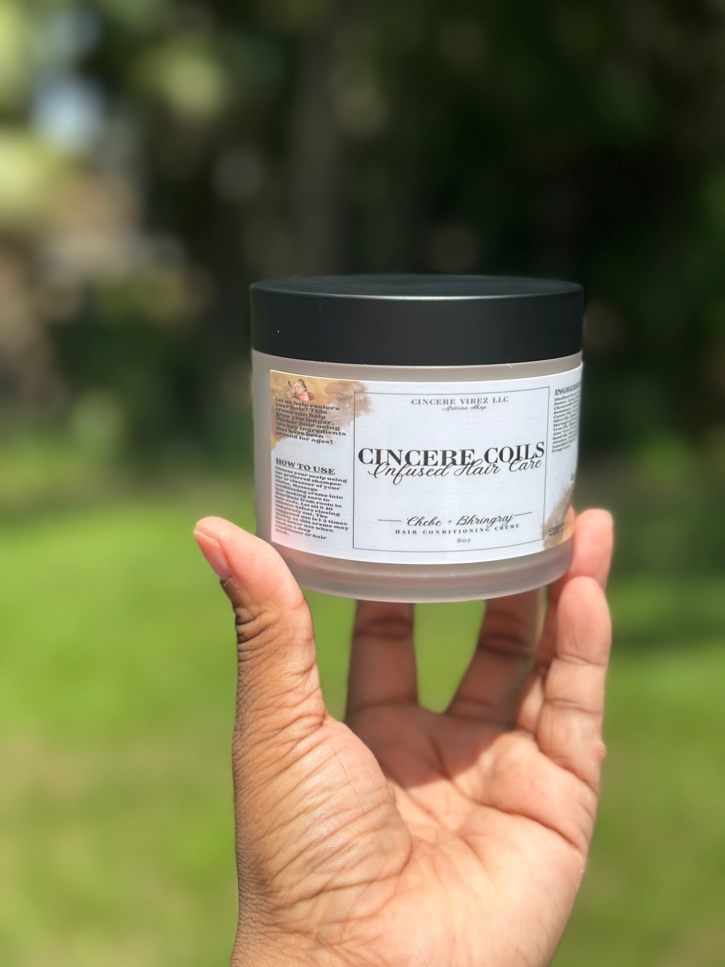 Cincere Coils Conditioning Creme: Chebe + Bhringraj