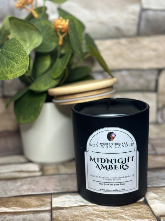 Midnight Ambers: Soy Candle