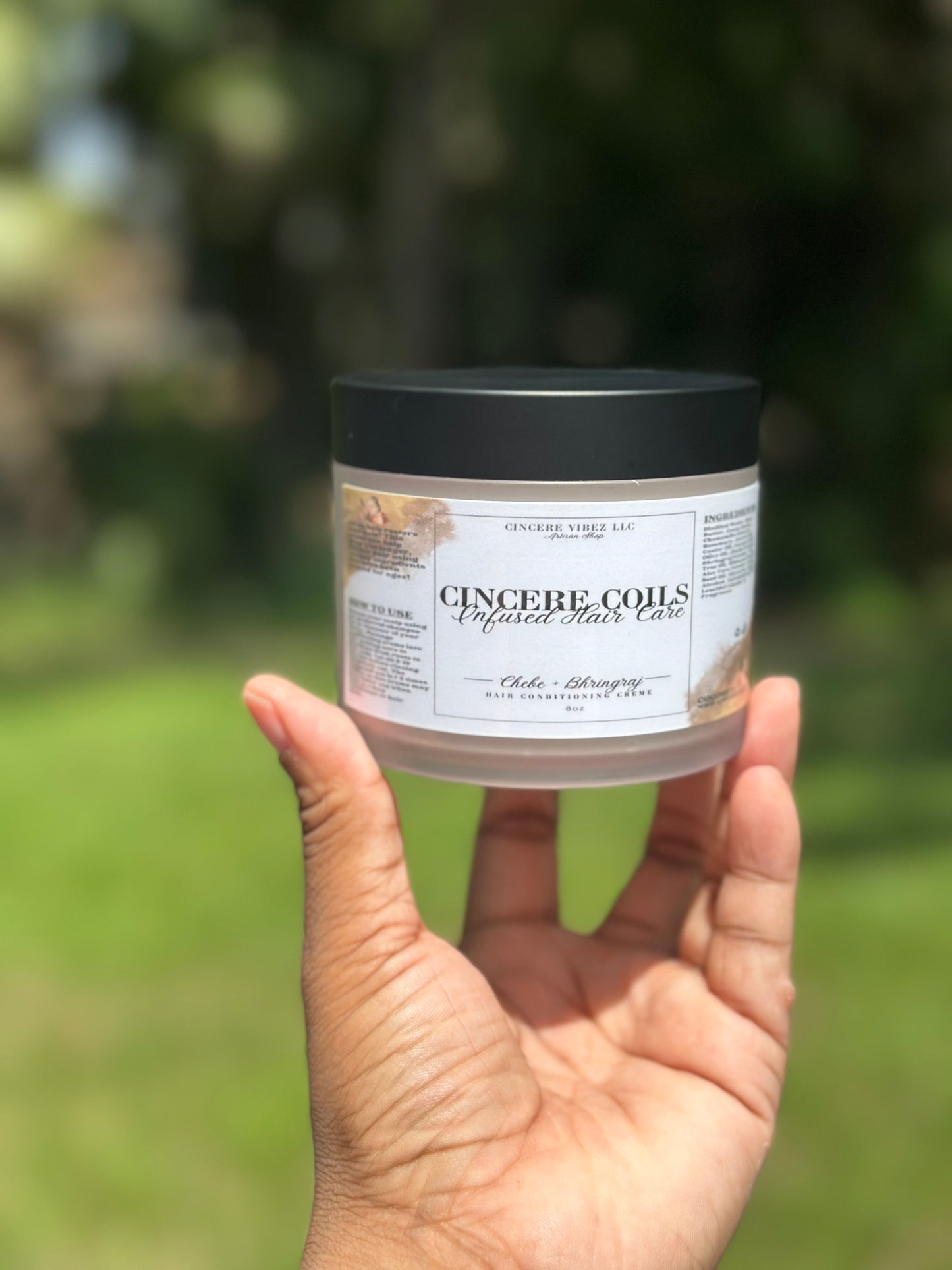 Cincere Coils Conditioning Creme: Chebe + Bhringraj