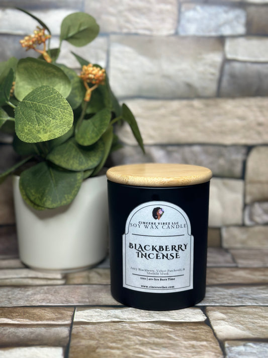 Blackberry Incense: Soy Candle