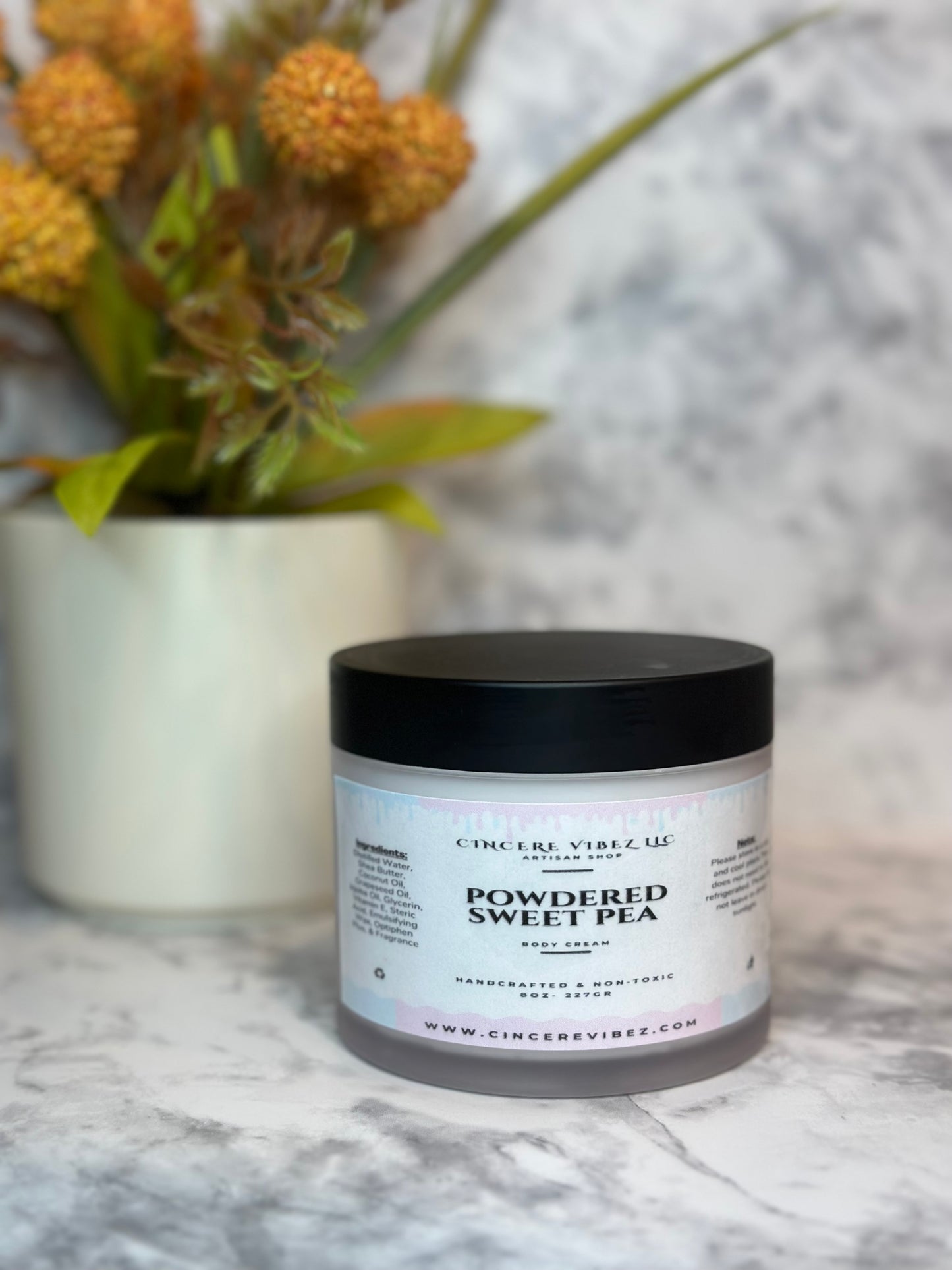 Powdered Sweet Pea: Moisturizing Body Cream